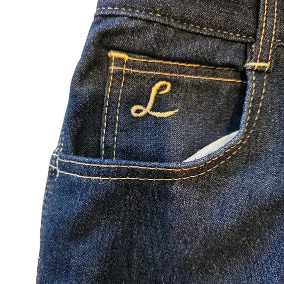 Vintage Longstreet High Waisted Dark Wash Flare Leg Denim Jeans Waist 25 - Picture 6 of 7